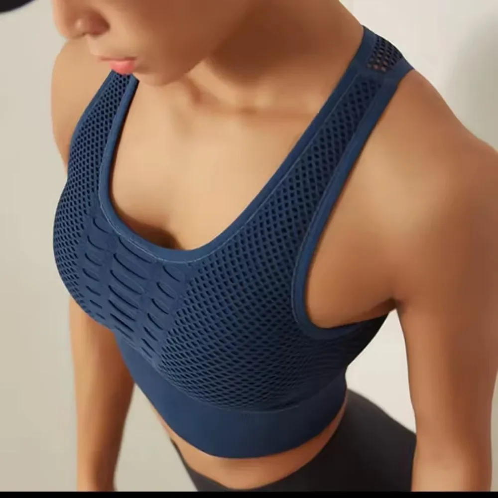 NWT Navy Blue Mesh Sports Bra size Small / Medium
